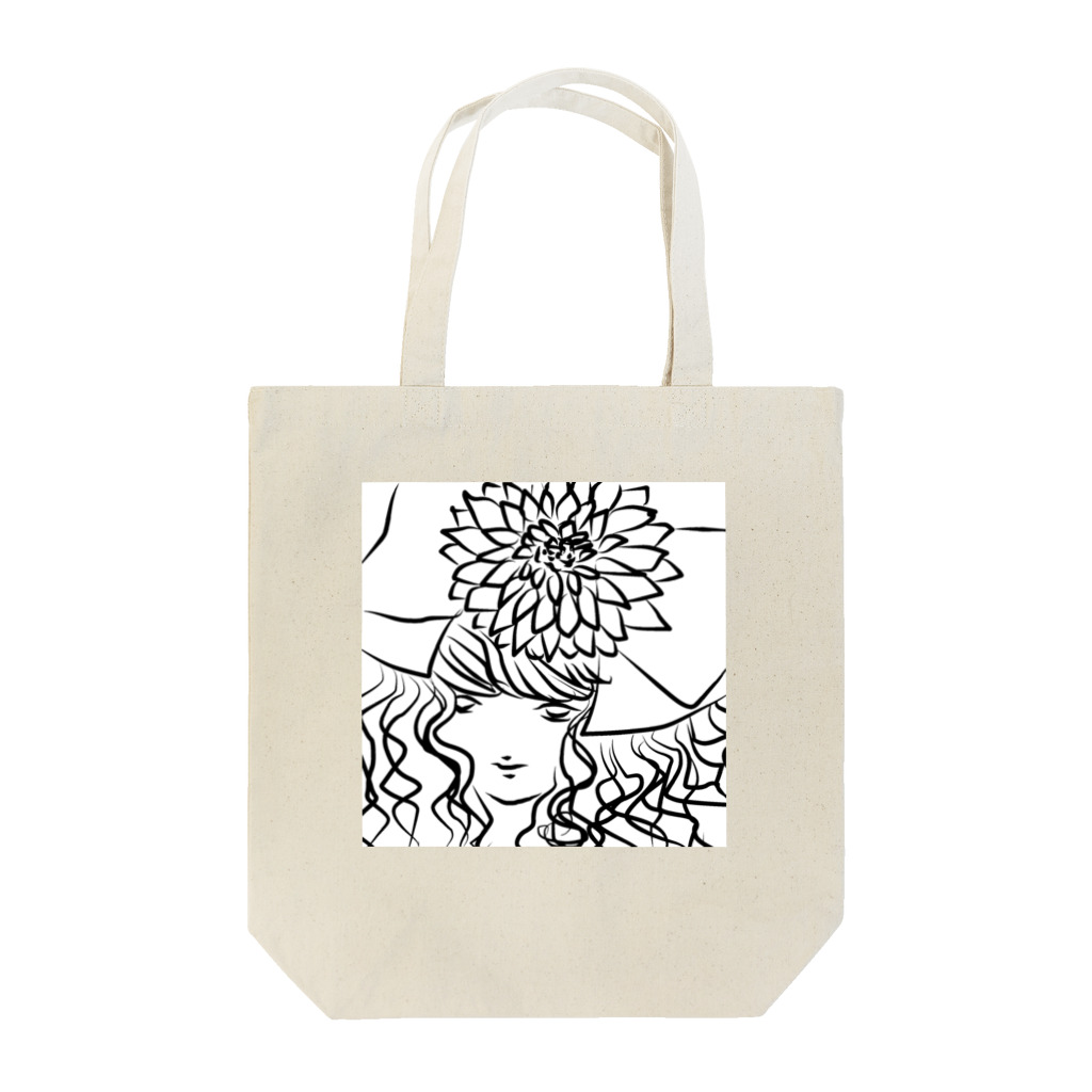 neko*neko*の女の子と花 3 Tote Bag