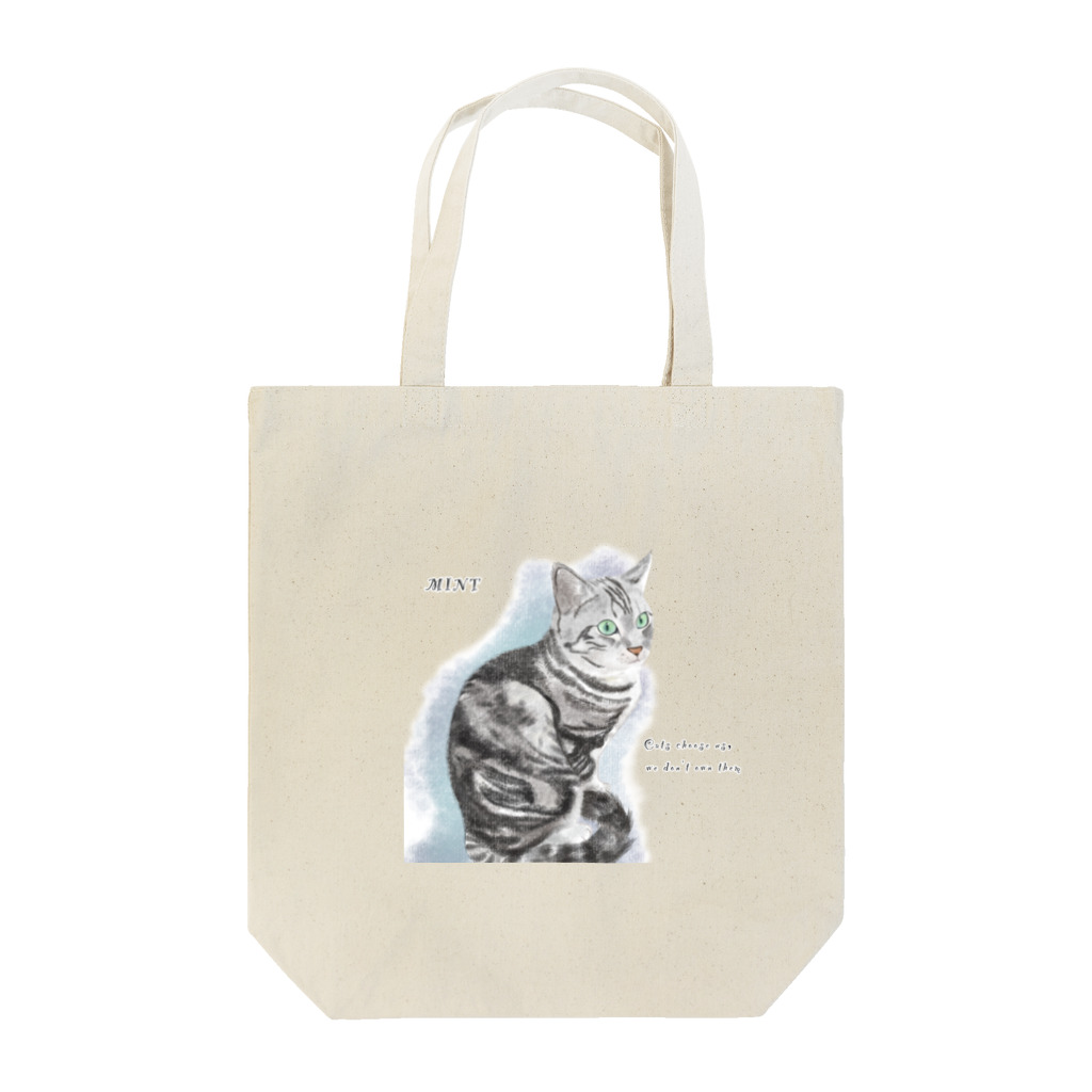 ひげ猫マリオのアメショー ミントちゃん Tote Bag