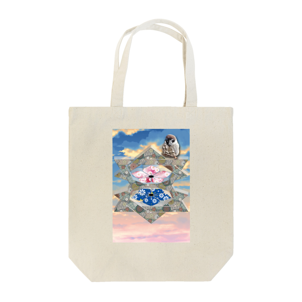RMk→D (アールエムケード)の桔梗紋 Popカラー Tote Bag