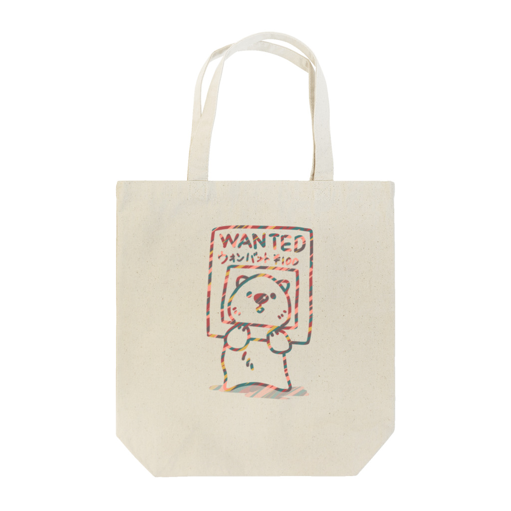 エクササイズ・キャットのウォンテッド・ウォンバット(カラフル) Tote Bag