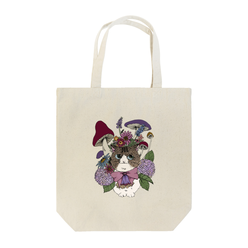 黒豆念珠會のきのこねこ Tote Bag