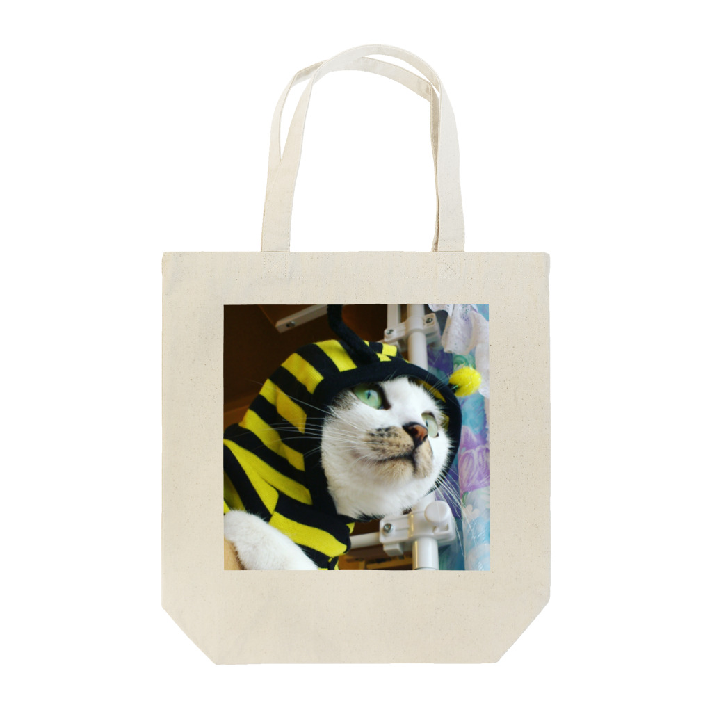 おませ工芸のみつばちネコのロッキーちゃん Tote Bag