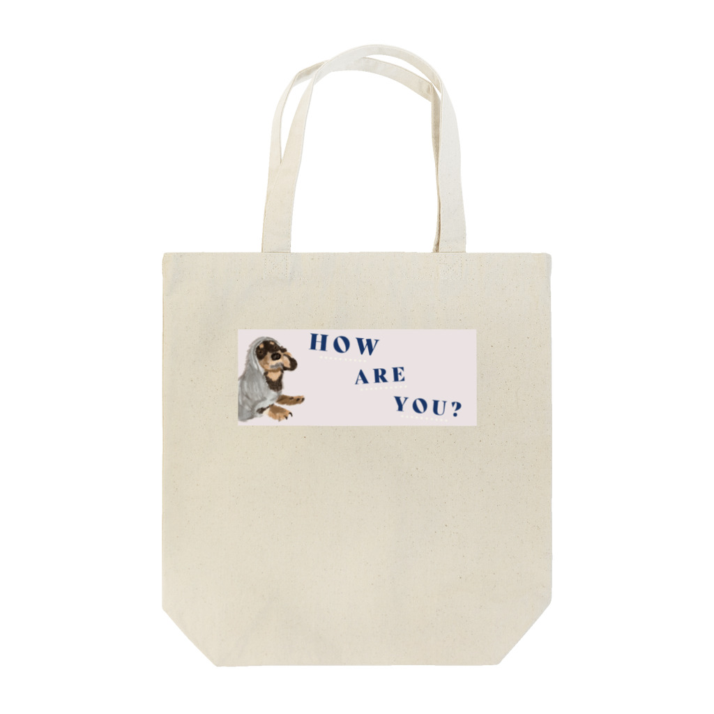 DOG FACEのHOW ARE YOU? ダックスグッズ【わんデザイン-1月】 Tote Bag
