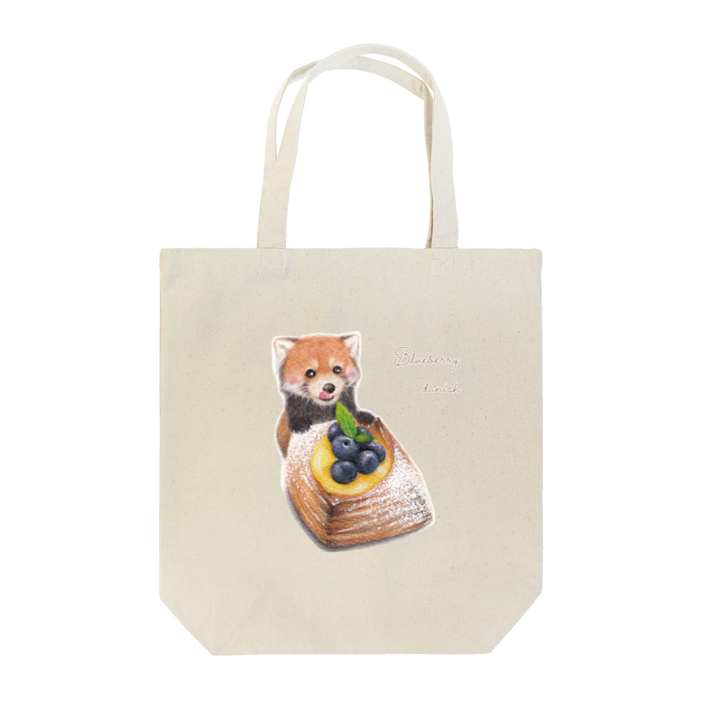 aiart aimiのブルーベリーデニッシュとレッサーパンダ Tote Bag