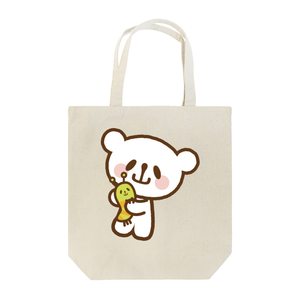 おやまくまオフィシャルWEBSHOP:SUZURI店のなかよしおやまくまとおやまむし Tote Bag