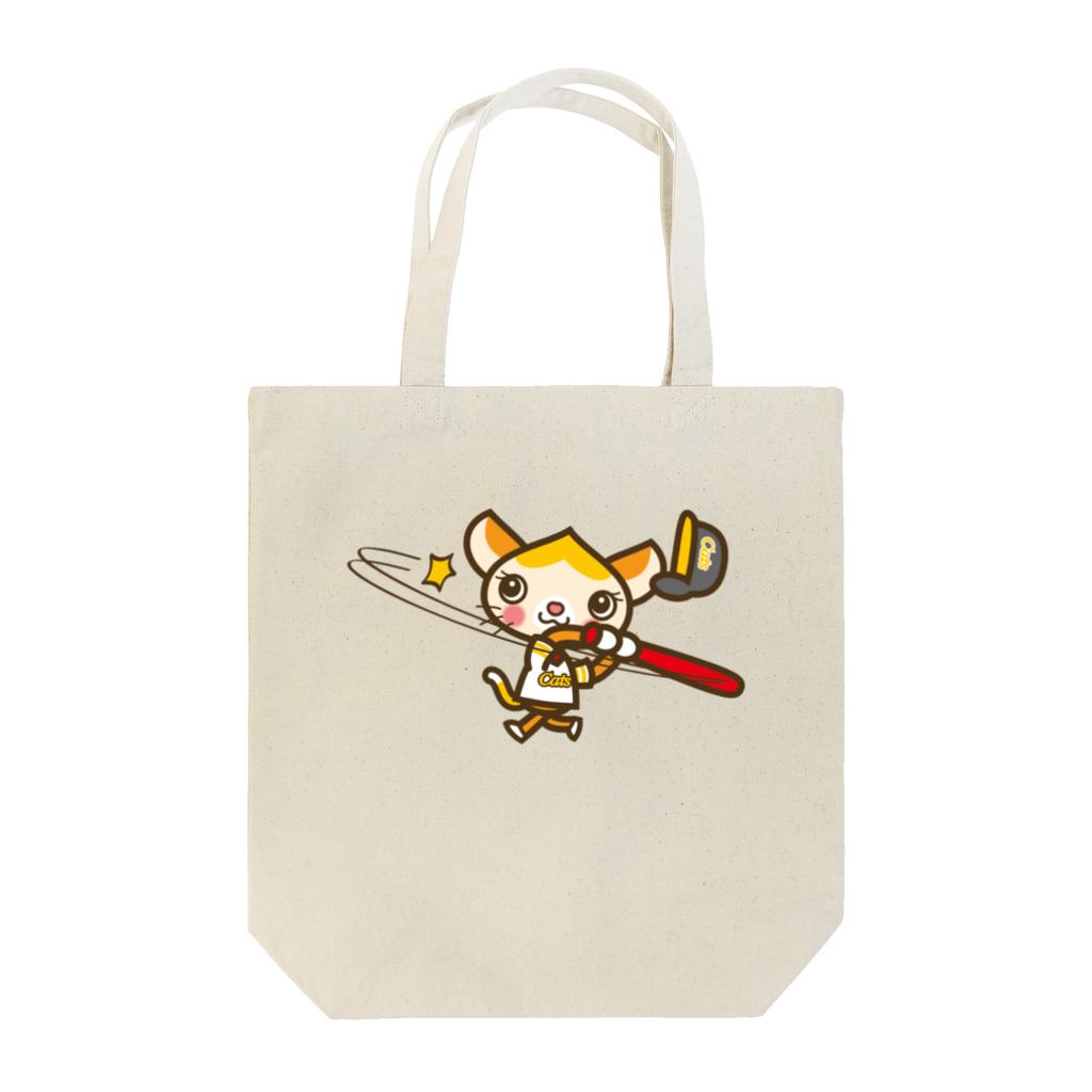 ザ・ワタナバッフルのマロンヘッドのネコ”バッティング” Tote Bag