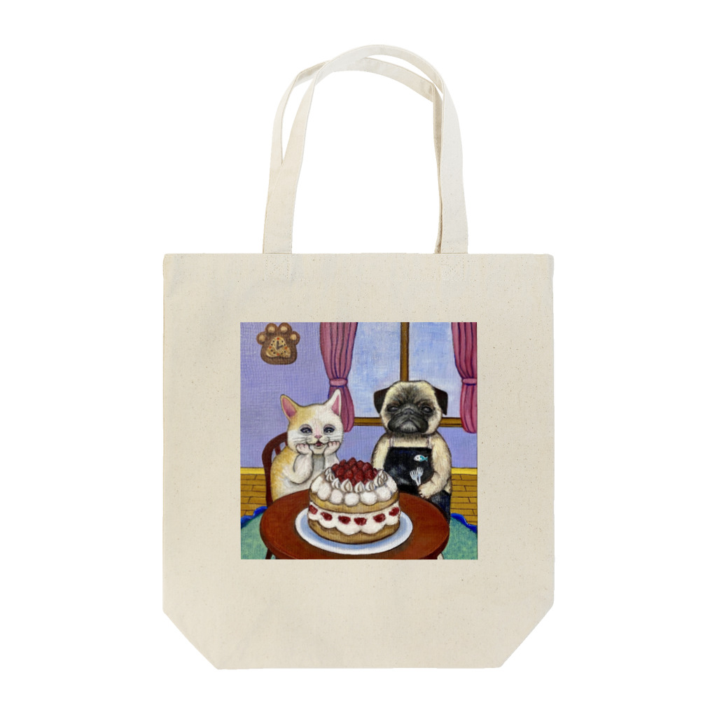 DARIGARAのパグとネコ Tote Bag