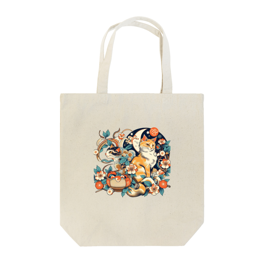 猫LOVE items Noahの猫LOVE items 茶虎と白黒 Tote Bag