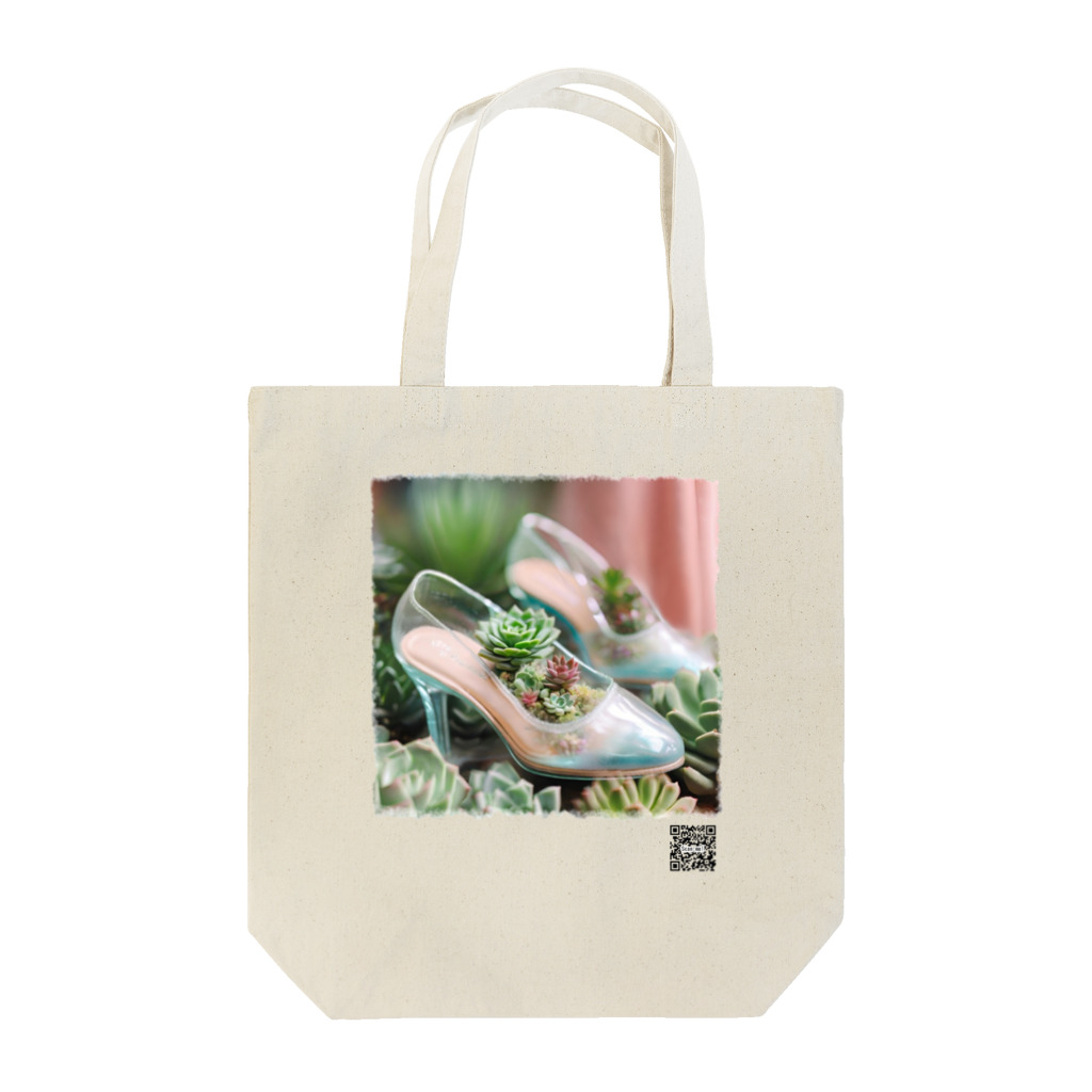 YOikibunのガラスの靴と多肉植物(セダム) Tote Bag