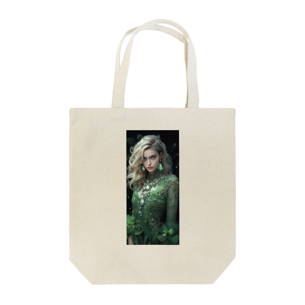 AQUAMETAVERSEのグリーンのドレスでパーティsanae 2074 Tote Bag