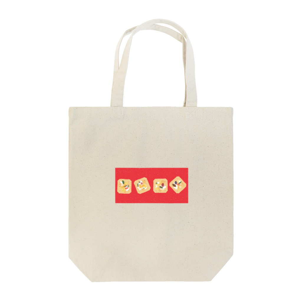 scbの皿に盛られたクラッカー Tote Bag