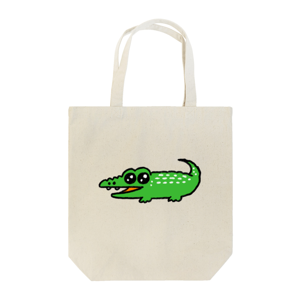 ぴよたそ商店のうるうる目のワニくん Tote Bag