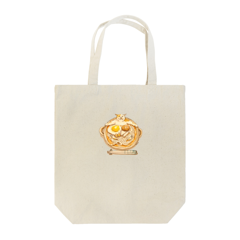 kaoru@nekomangakakuyoのにゃべやきうどんねこ Tote Bag