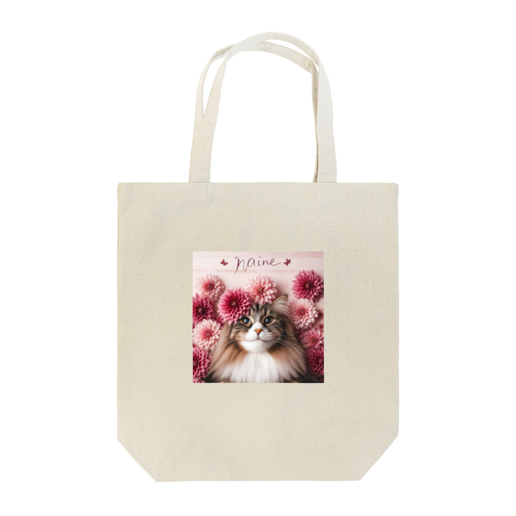 Y m @Y's shopの猫とダリア Tote Bag