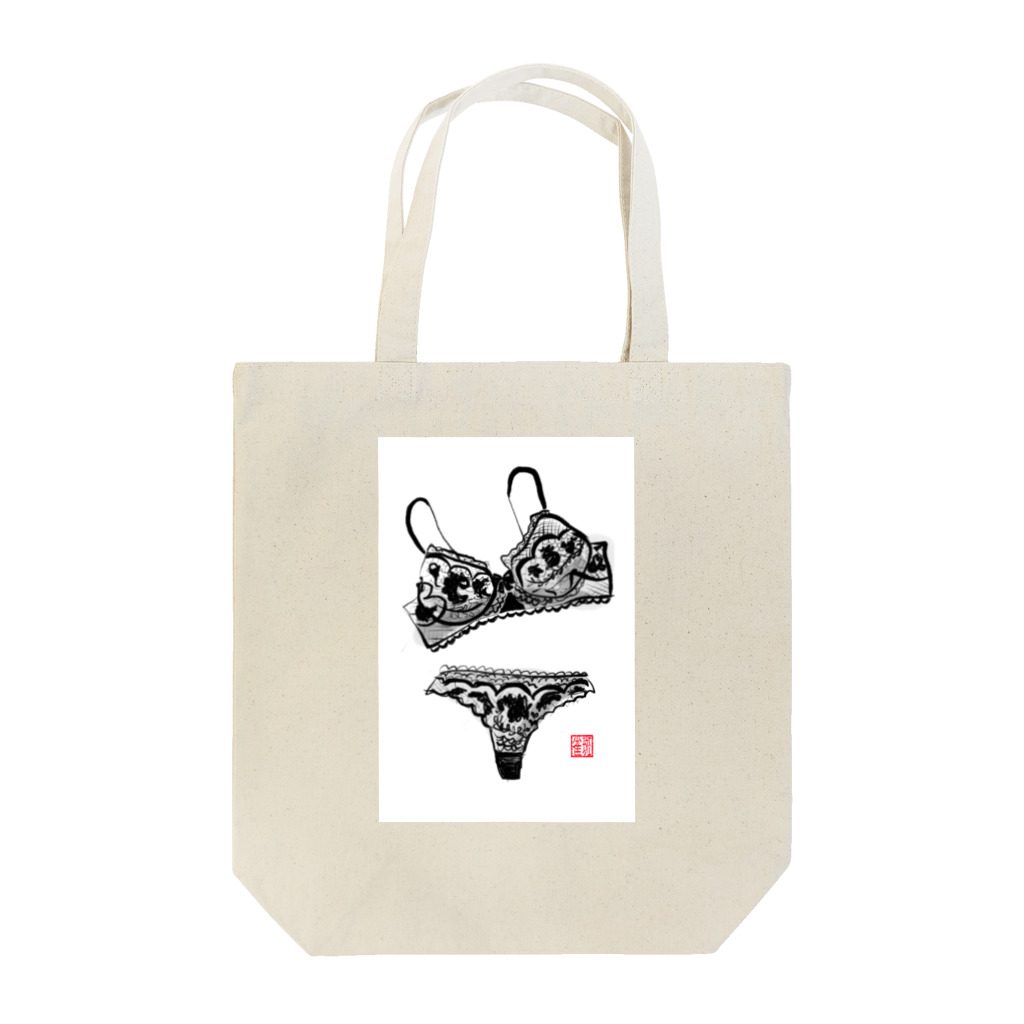 Freckles on Cheeksの水墨画な下着 Tote Bag