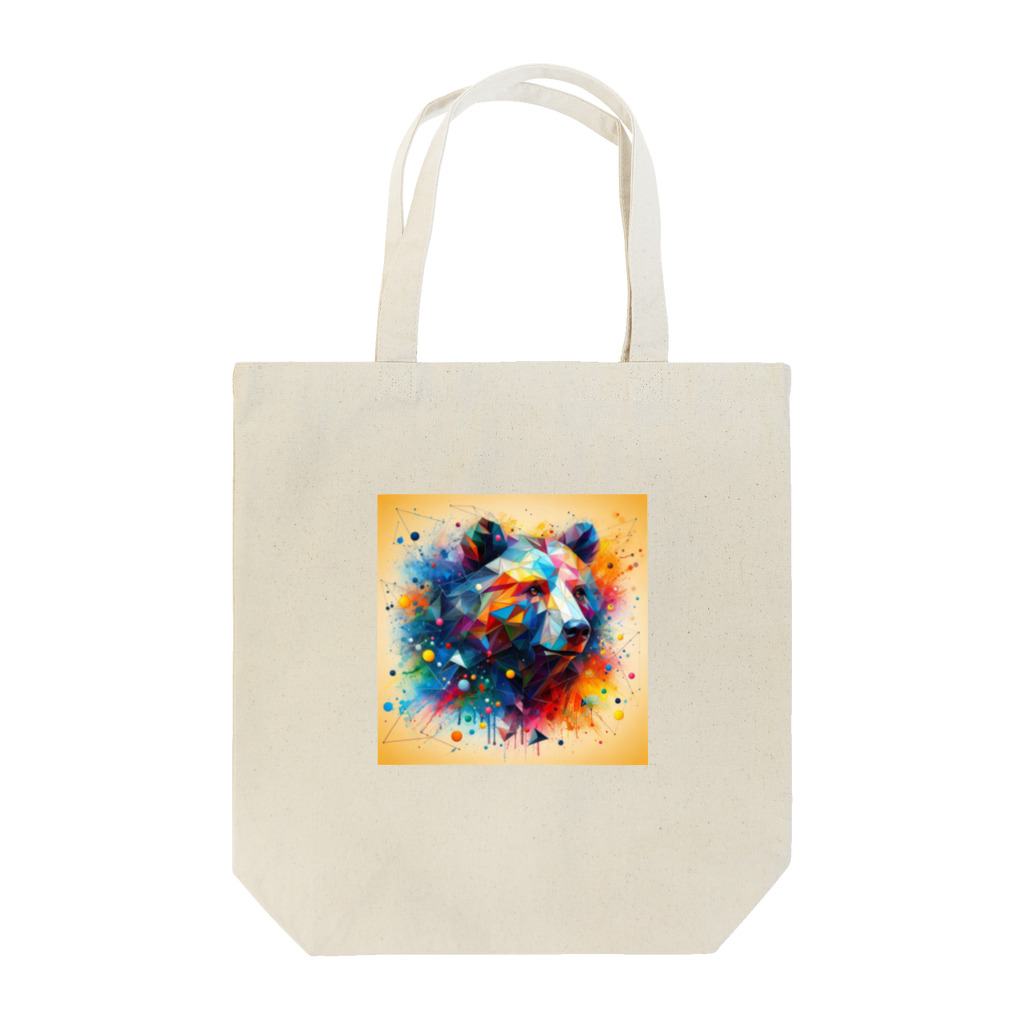 hoshi-monodakeのカラフルアート クマ Tote Bag