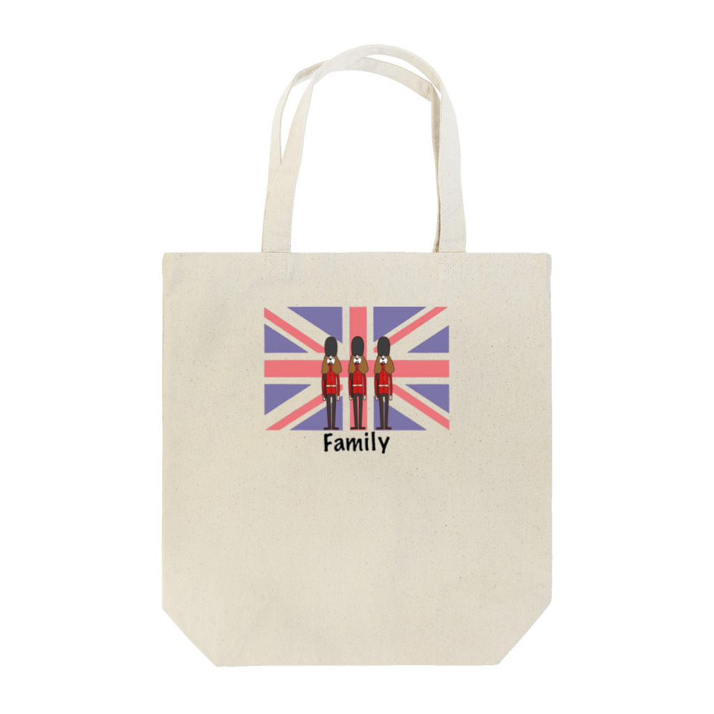 Familyのキャバリア Family＊England soldier cavalier Union Jack Tote Bag