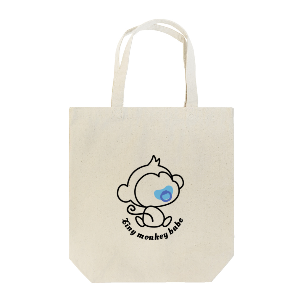 Tiny monkey babeのTiny monkey babe 黒 Tote Bag