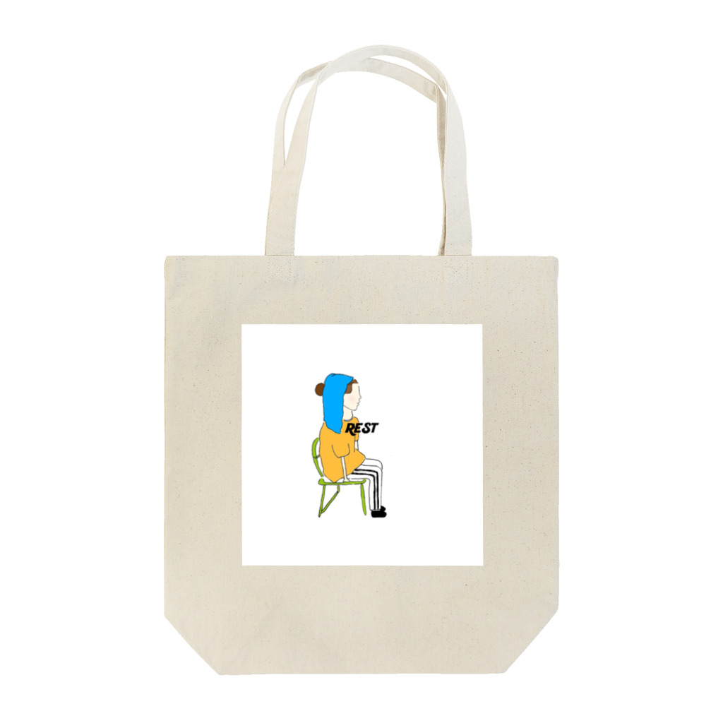 ApricotのRest girl Tote Bag