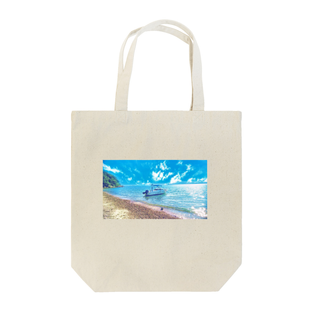 watertrickの常夏の海とサッカーボール Tote Bag