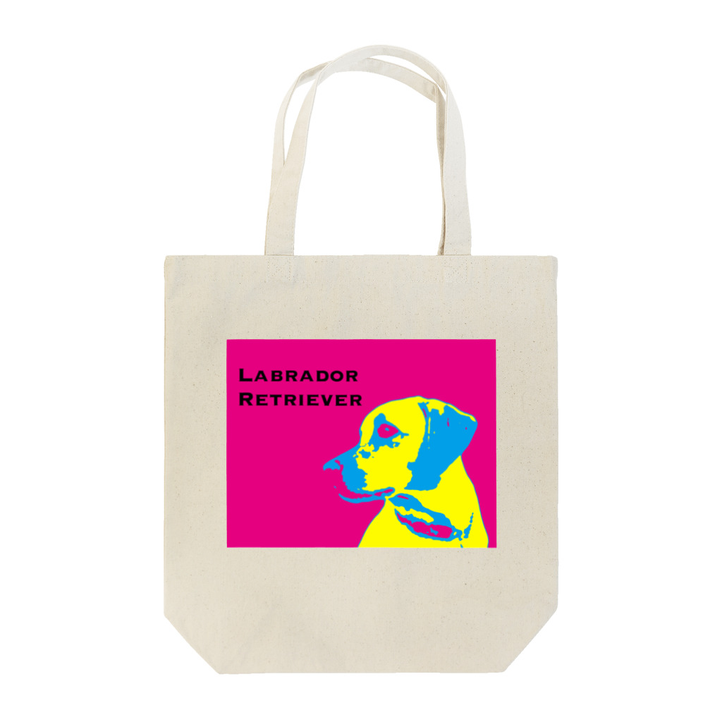 HanaTorantaのラブラドール　抽象化イエロー×ピンクver. Tote Bag