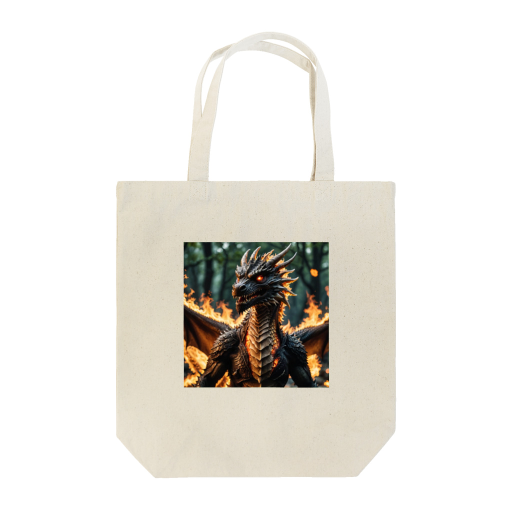 cotaro_worksの勇敢なドラゴン リアルワールド風 Tote Bag