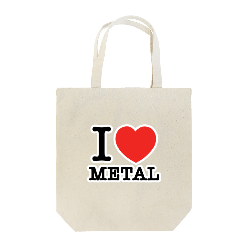 HachijuhachiのI LOVE METAL Tote Bag