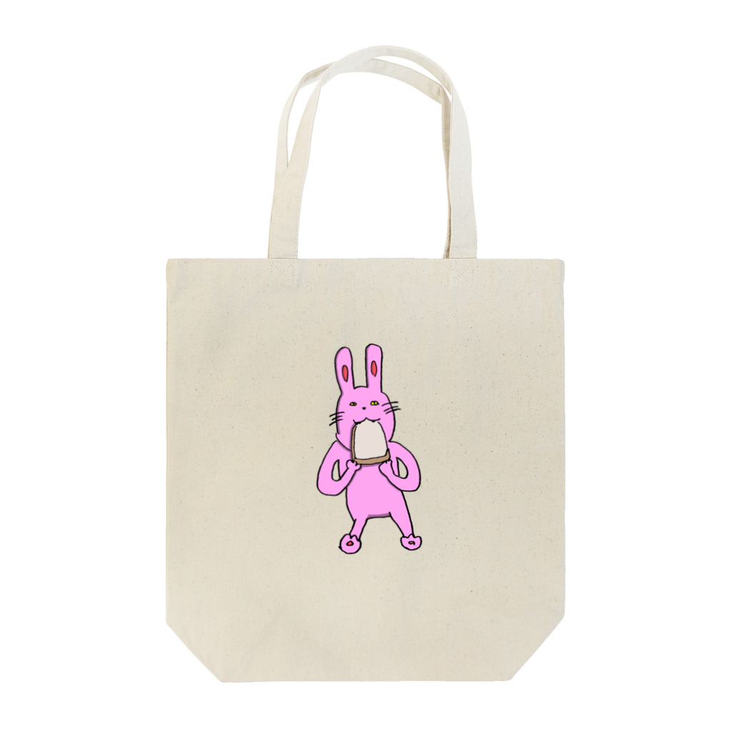 ももたま🍑のお絵描き「パンたべるウサギ」 Tote Bag