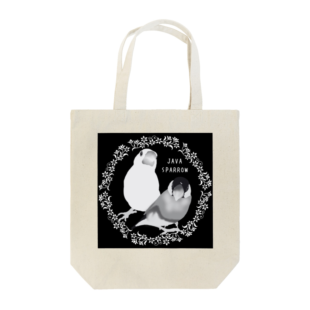 KINAKOLab@SUZURIのモノクロ文鳥さん Tote Bag