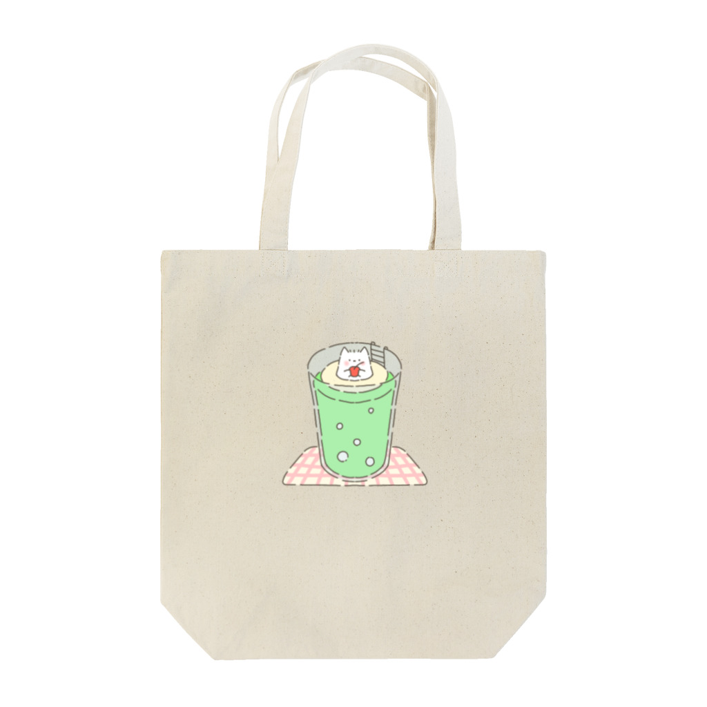 ぱ！のふわふわねこ クリームソーダ Tote Bag