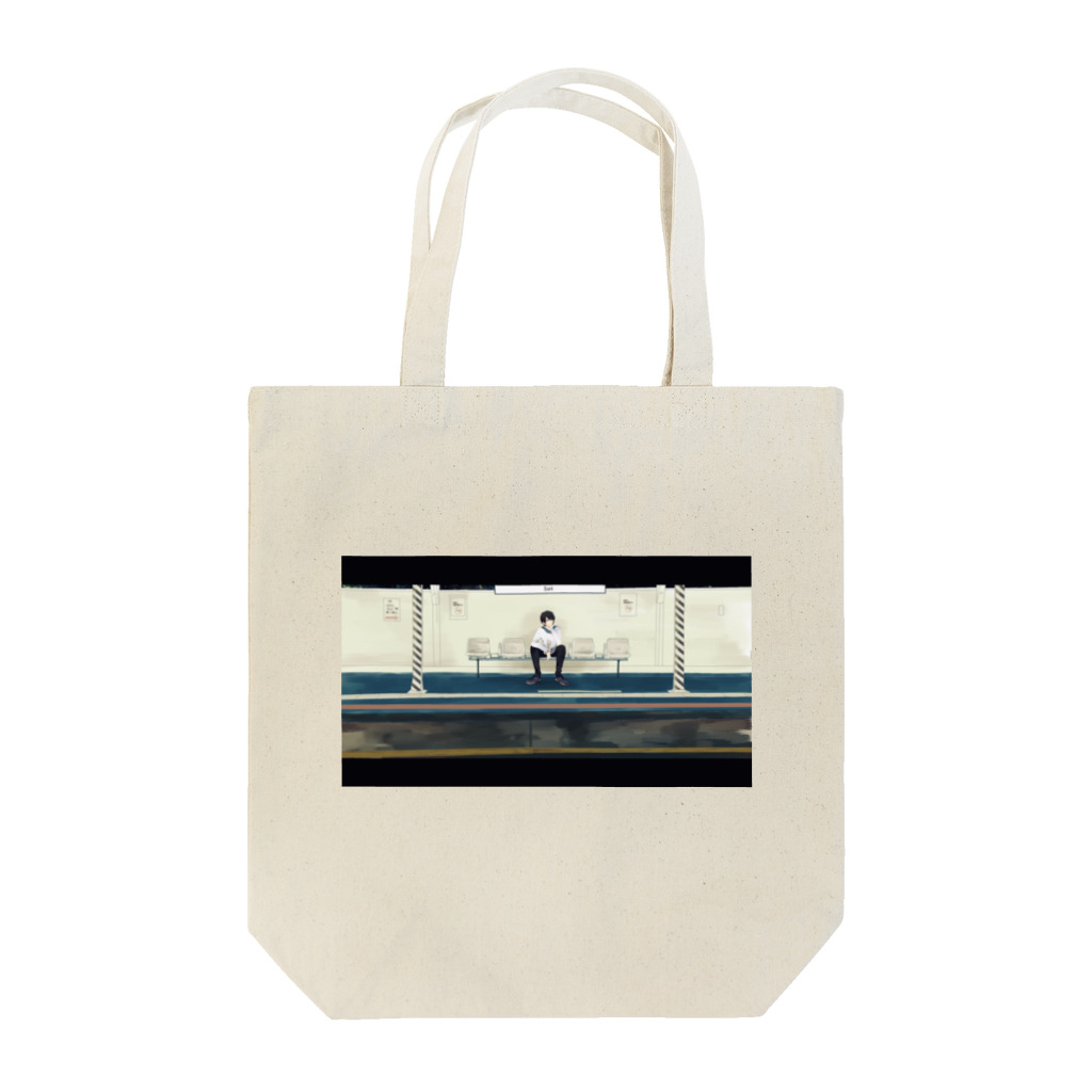 オノデラシズクの雫とぬこ助〜終着駅にて〜 Tote Bag