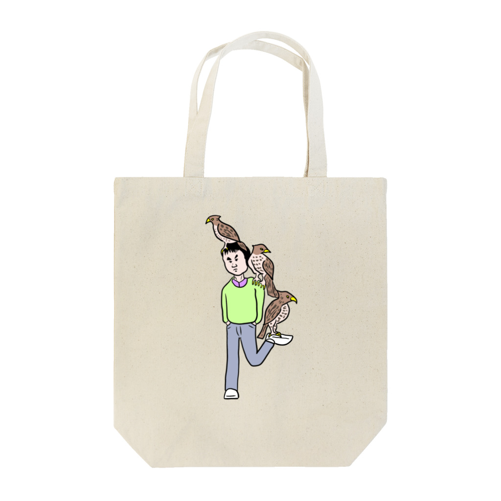 大谷健太の頭とか肩とか踵とかにタカ Tote Bag