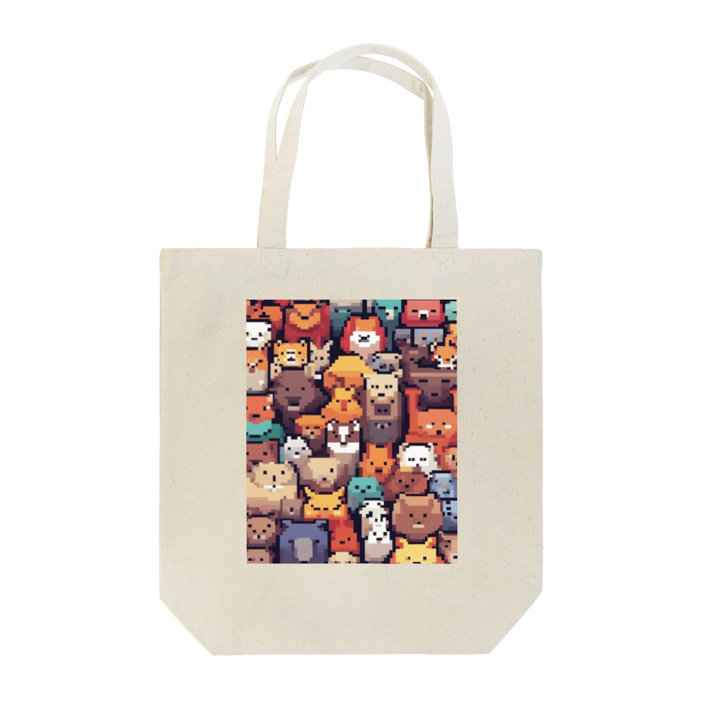 動物ドットの動物ぎっしり2 Tote Bag