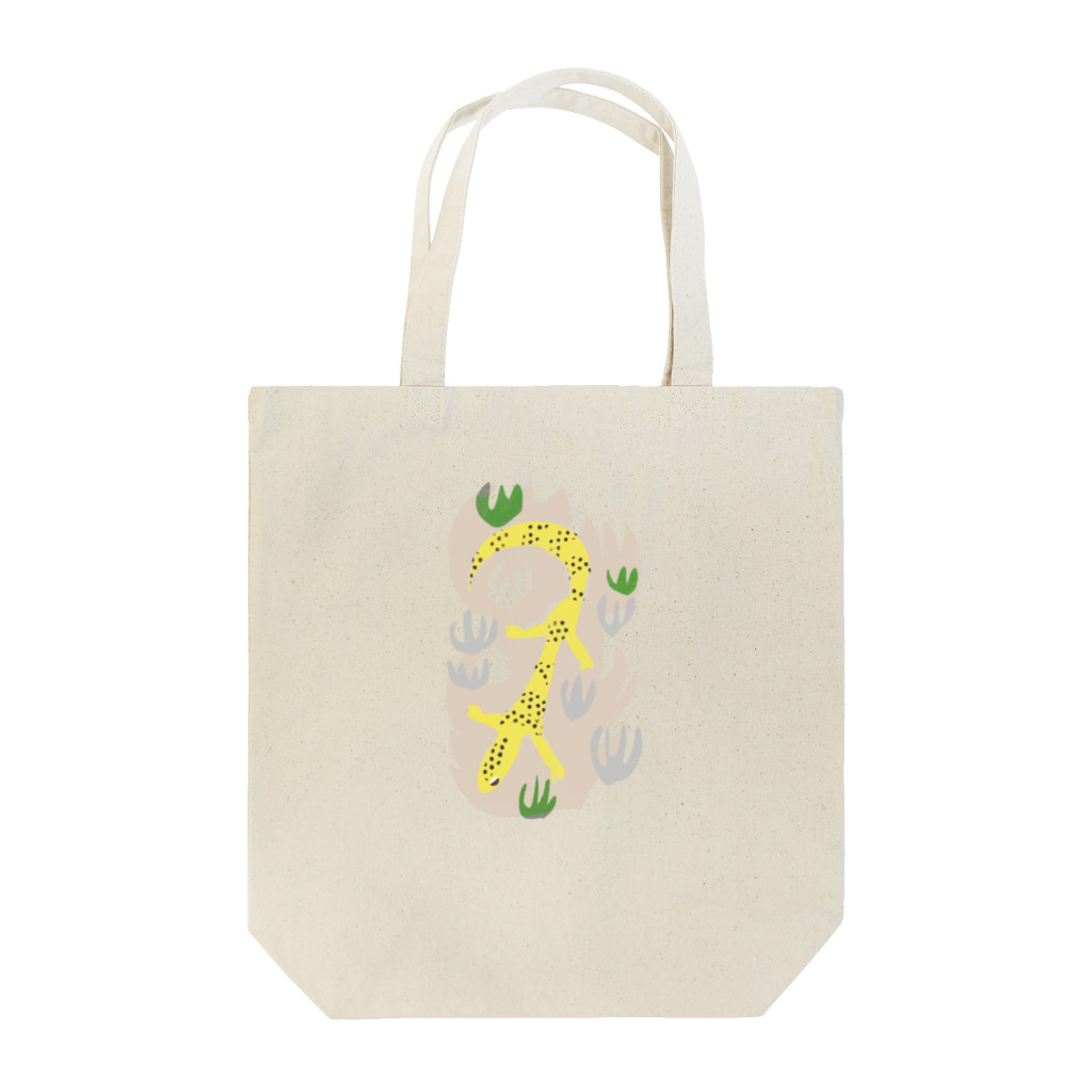 magasin de chaosのヒョウモントカゲモドキくんと草 Tote Bag