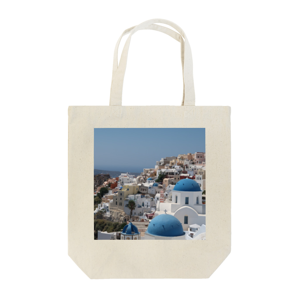 旅好きアルパカの【世界一周旅】ギリシャ　サントリーニ島の景色 Tote Bag