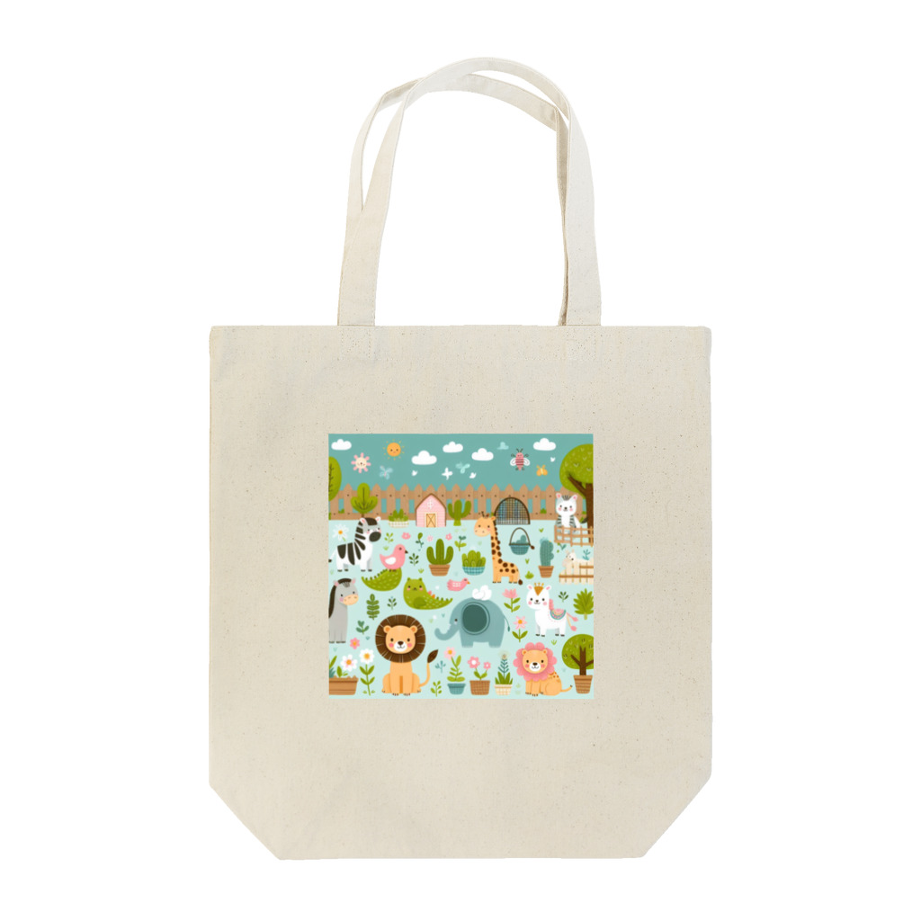 ニューライフマサラショップのワクワク動物園の愉快な仲間たち♪ Tote Bag