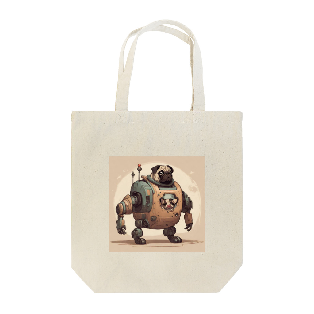 PUGおやじのロボパグ出動 Tote Bag