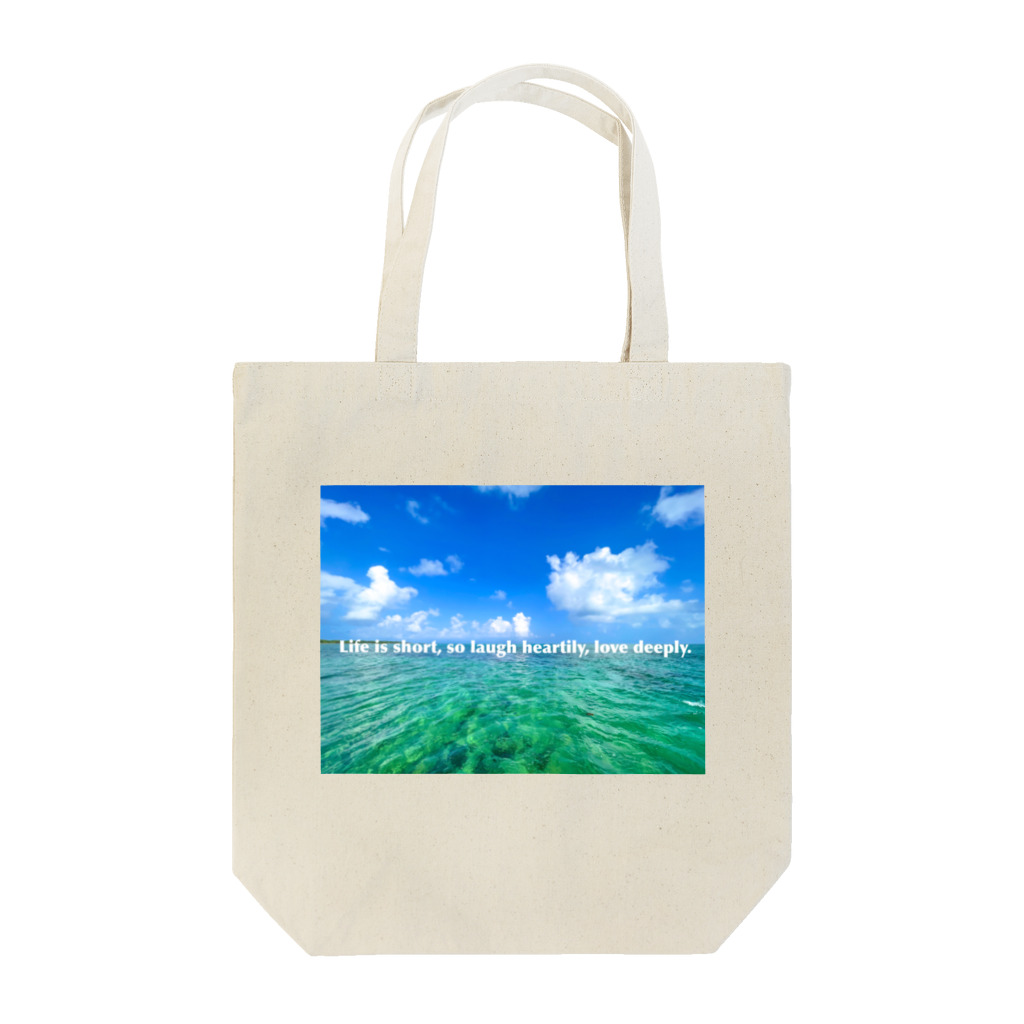 mizuphoto galleryのLife is short, so laugh heartily, love deeply. Tote Bag