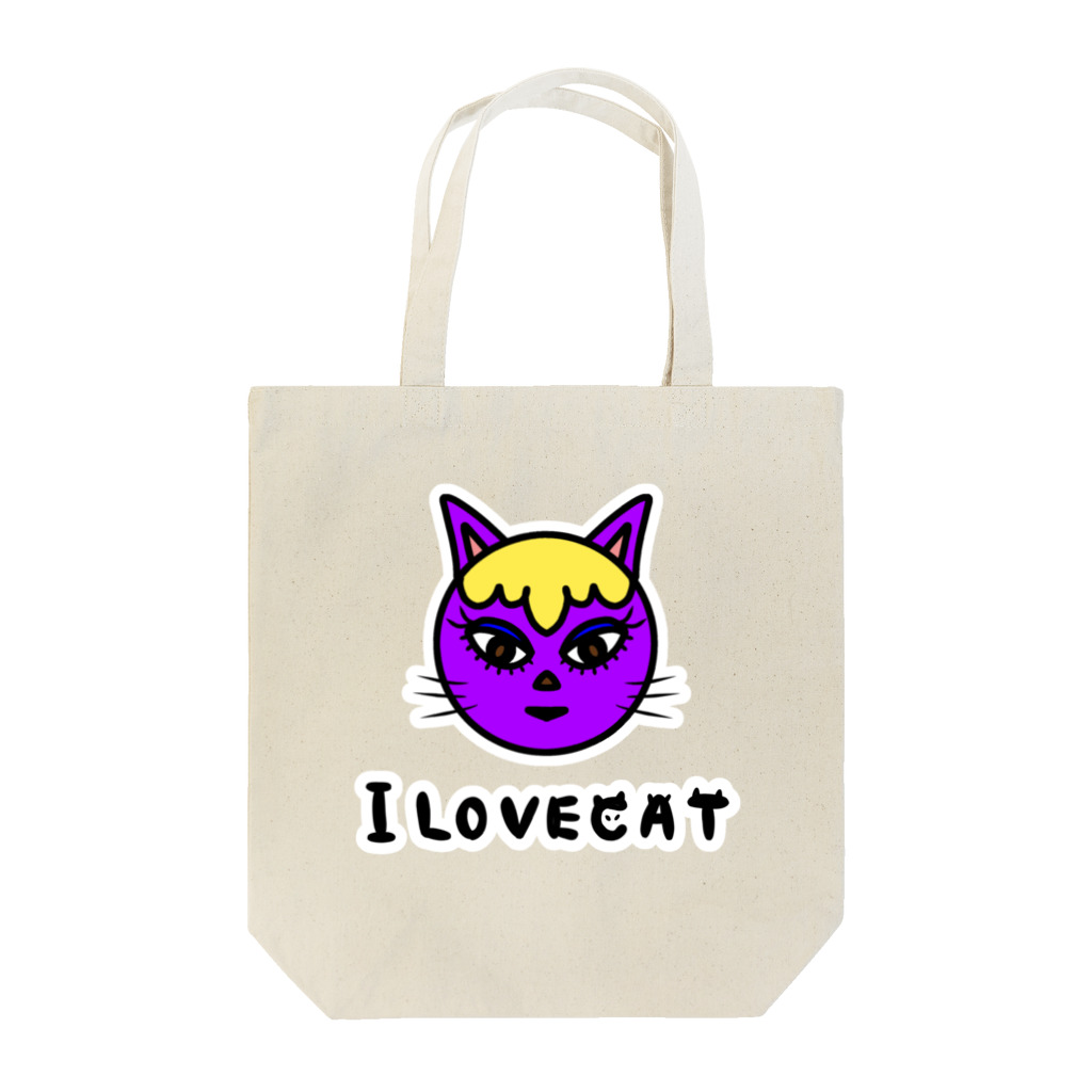 usa100のアイラブキャット Tote Bag