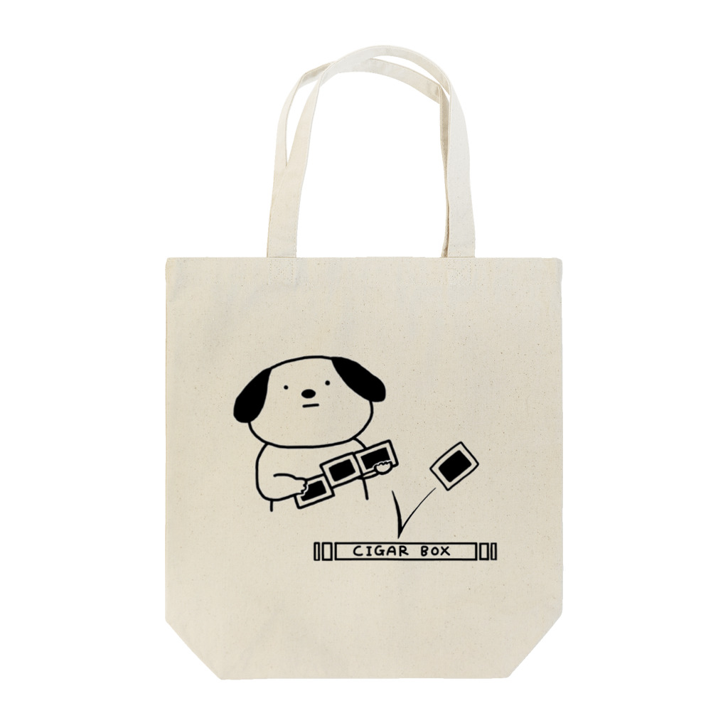 ぱやぱやのシガーボックス落としちゃった犬 Tote Bag