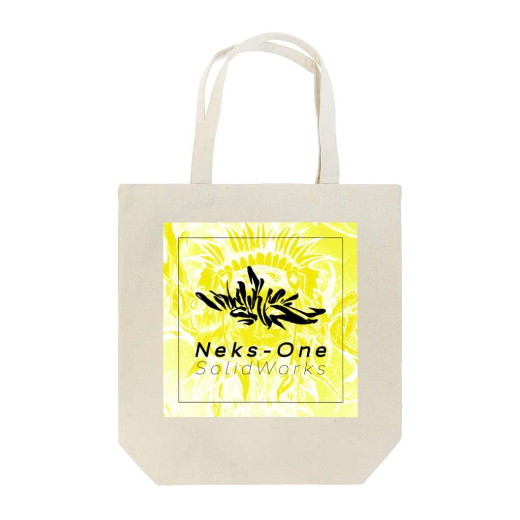 KENNY a.k.a. Neks1のNeks-One SolidWorks."yellow-logo" トートバッグ