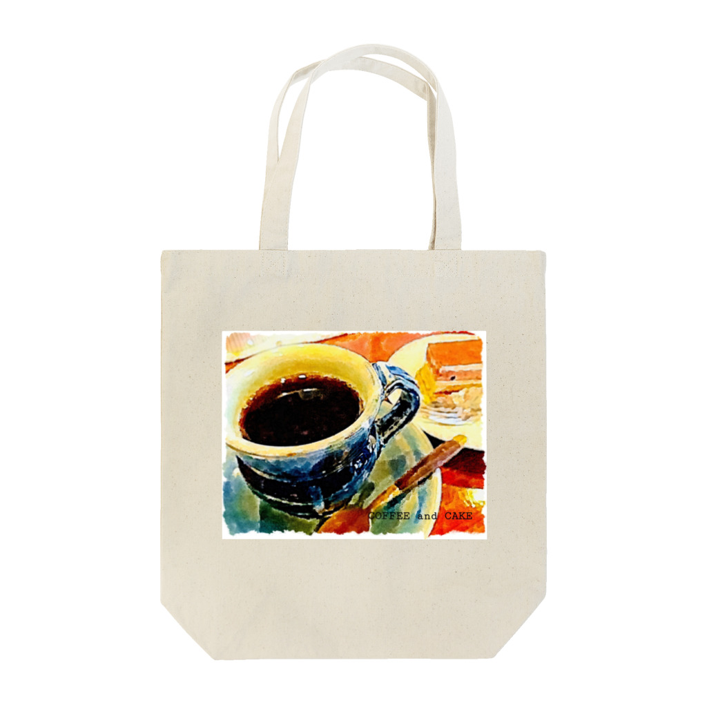 kazeou（風王）のCOFFEE and CAKE(アプリ加工) Tote Bag