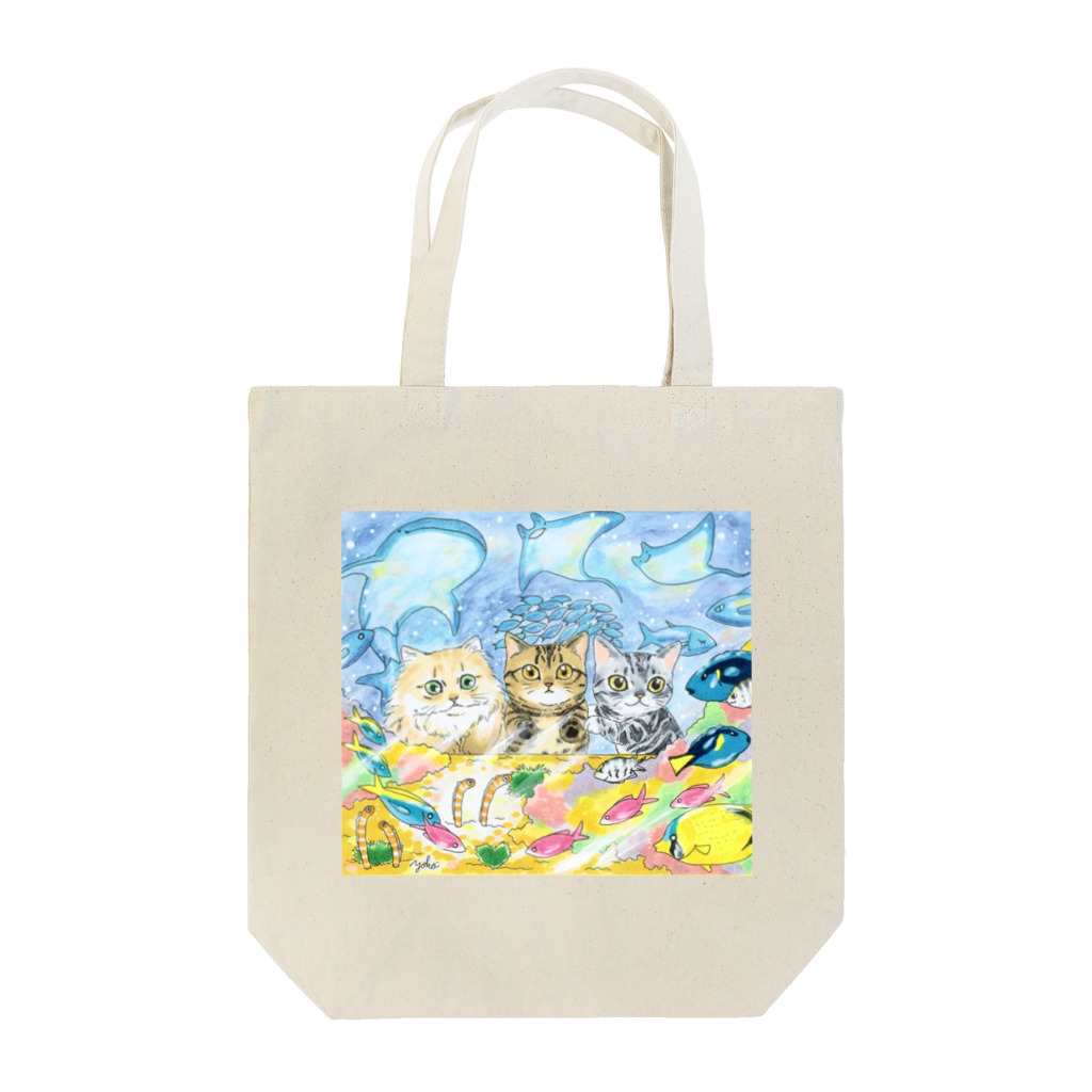 YOKO KOBAYASHIのニャンズ旅行記(Okinawa) Tote Bag