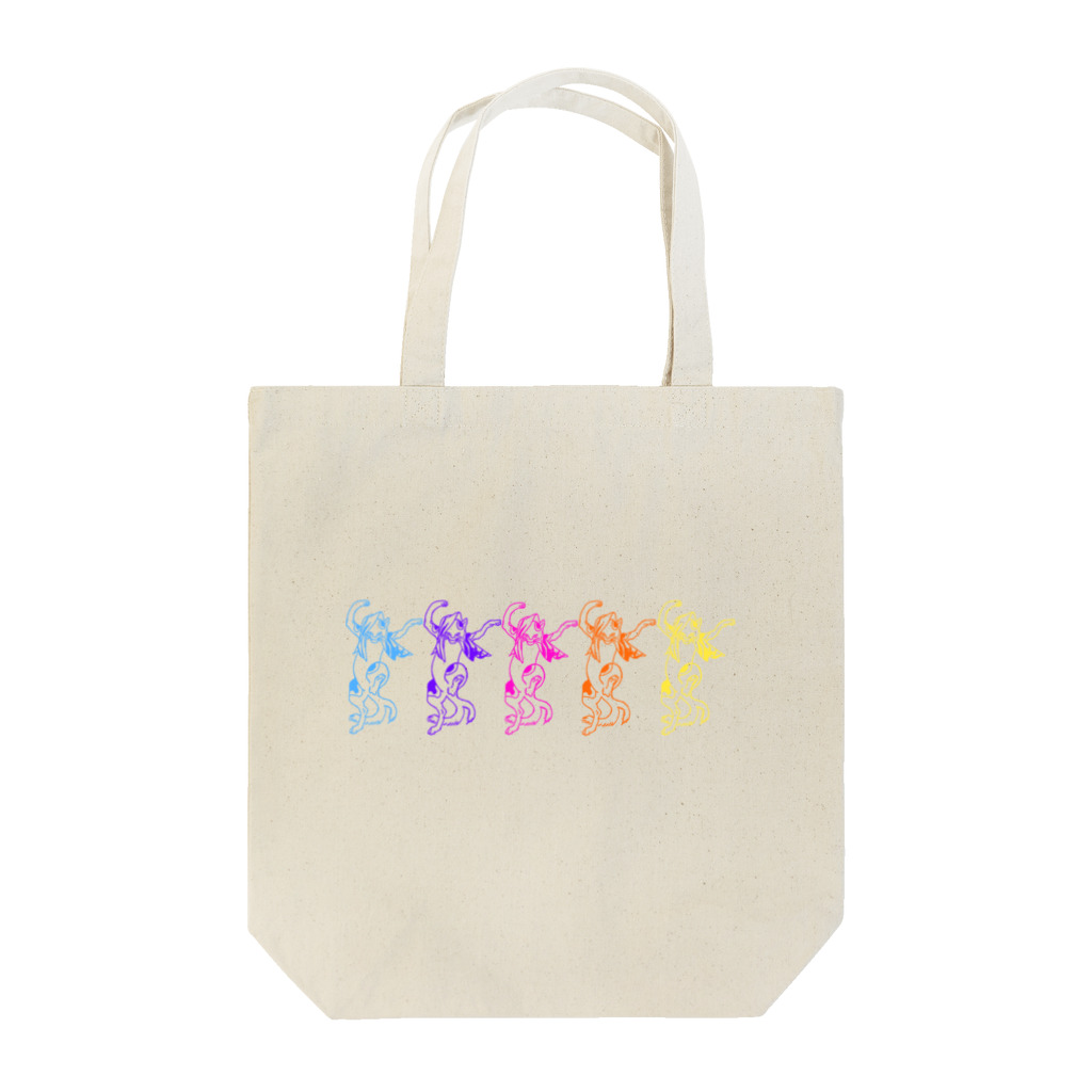 ミュージアムショップトーキョー/museum shop TOKYOの歌川国芳　踊る猫又　ネオンカラー版 Tote Bag