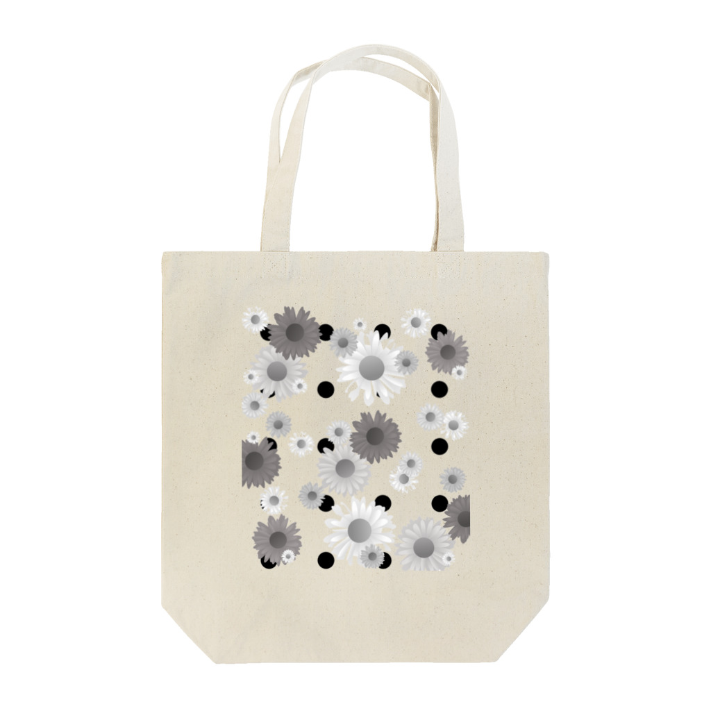 豹の白黒花 Tote Bag