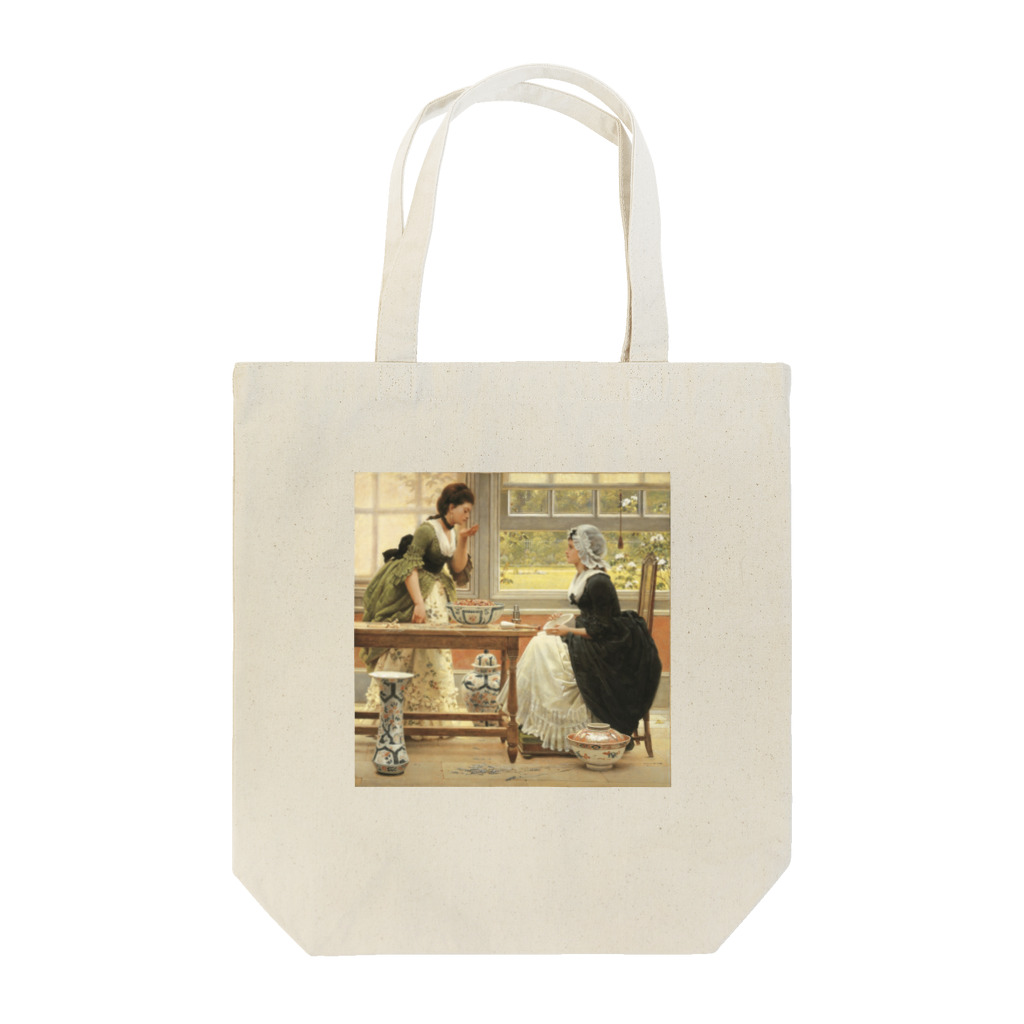 世界の絵画アートグッズのジョージ・ダンロップ・レスリー《ポットポプリ》 Tote Bag