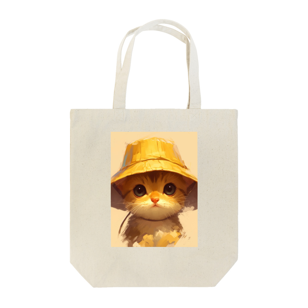 AQUAMETAVERSEの帽子をかぶった可愛い子猫 Marsa Tote Bag