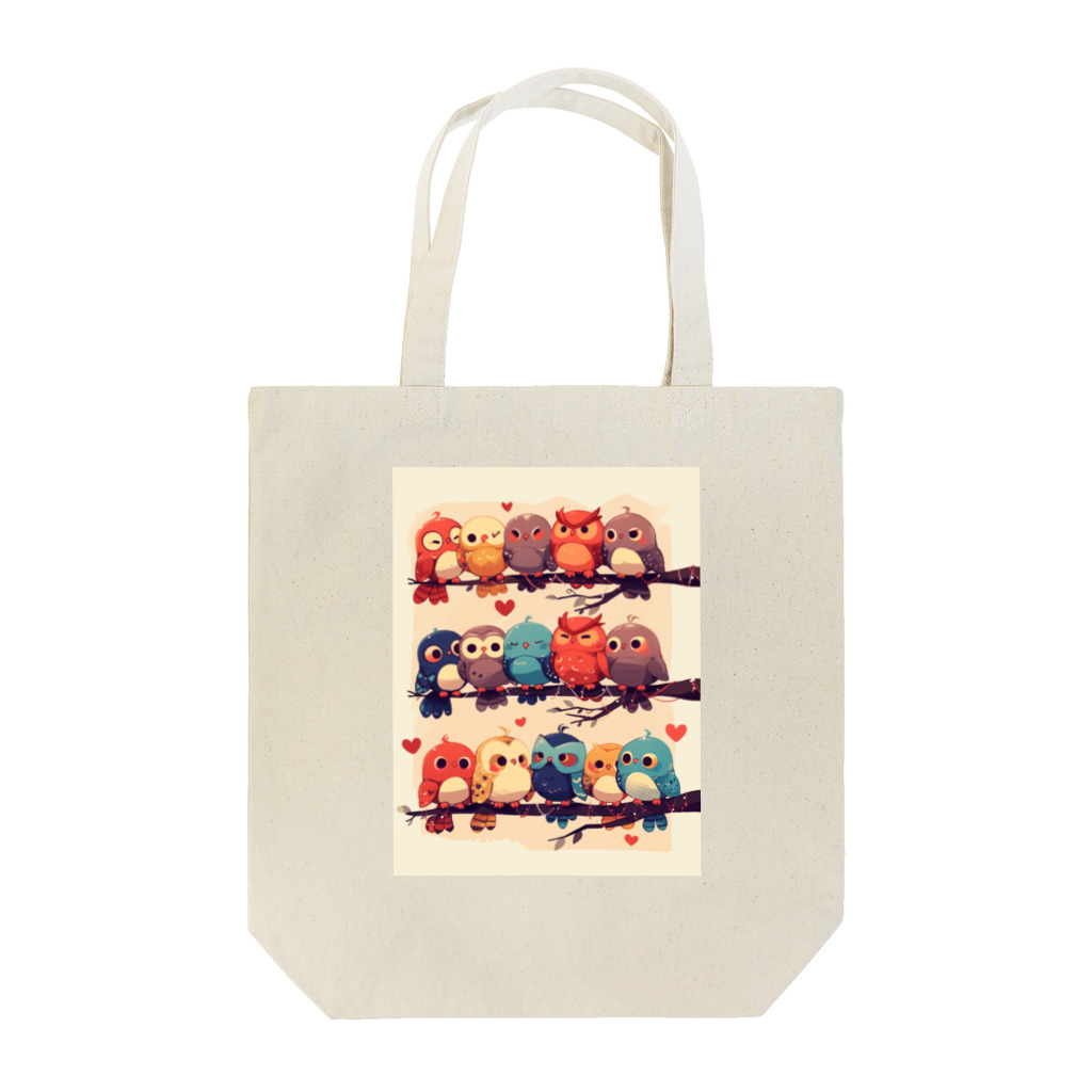 AQUAMETAVERSEの個性的な華やかなフクロウたち　Hime  2530 Tote Bag