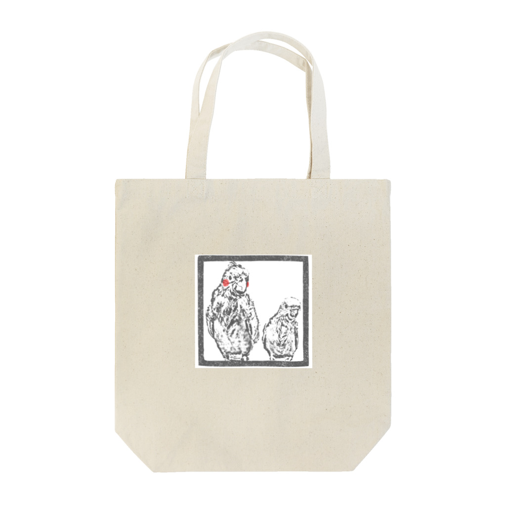 salliyのオカメくんとセキセイくん Tote Bag