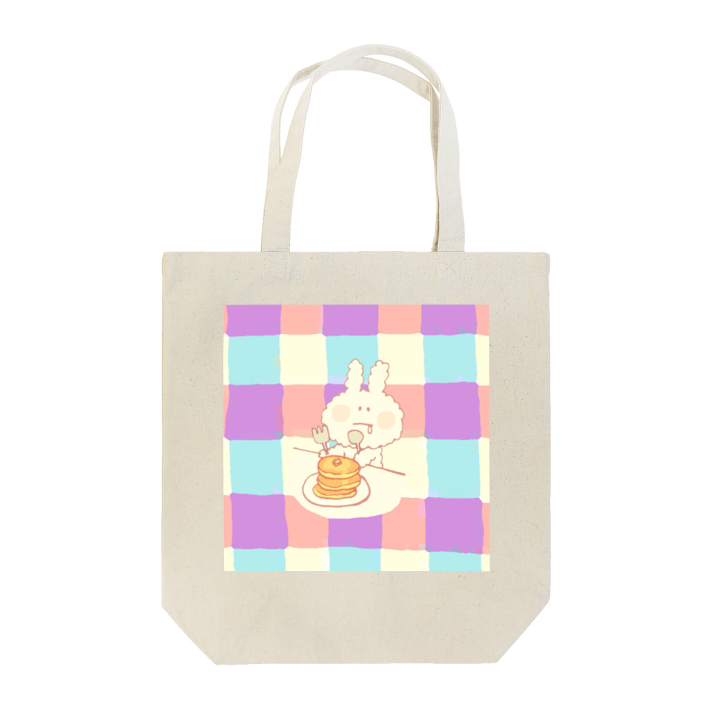 15tea15teaのmocomoco rabbit (パンケーキ) Tote Bag